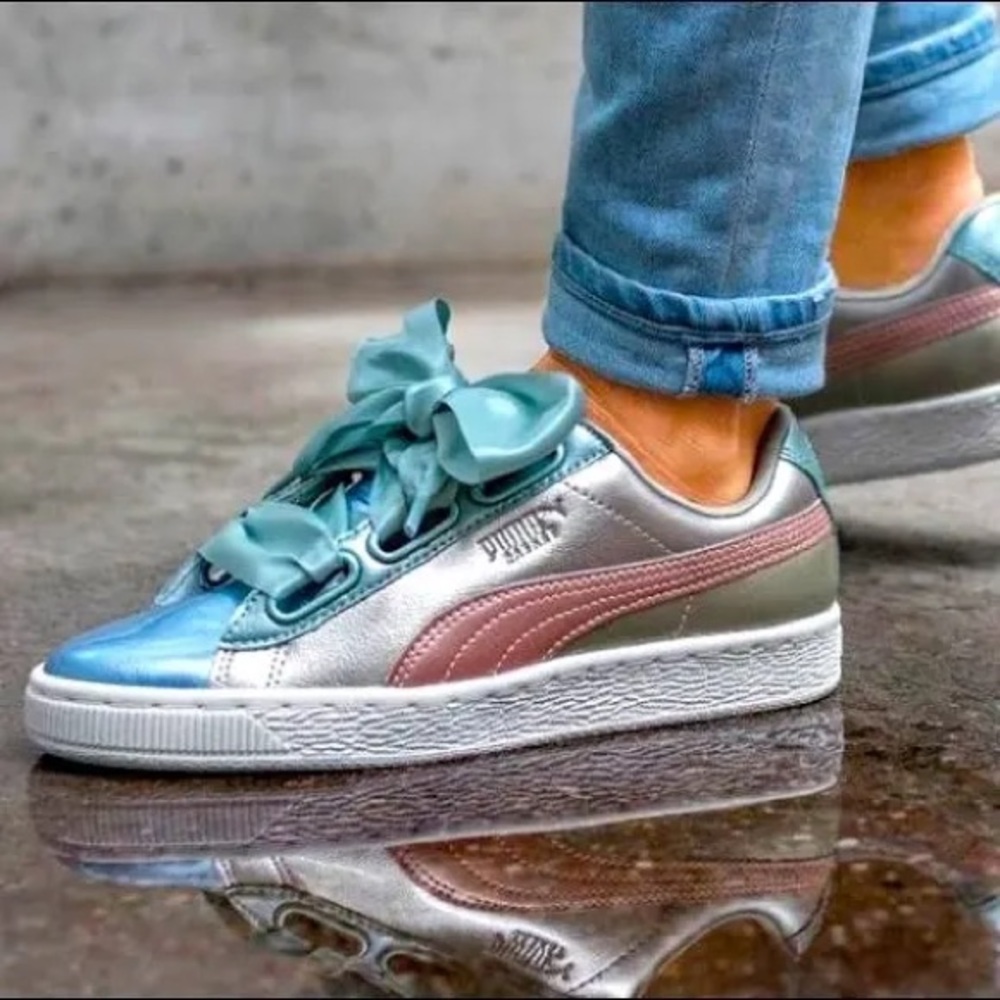 Puma Basket Heart Metallic Sneakers